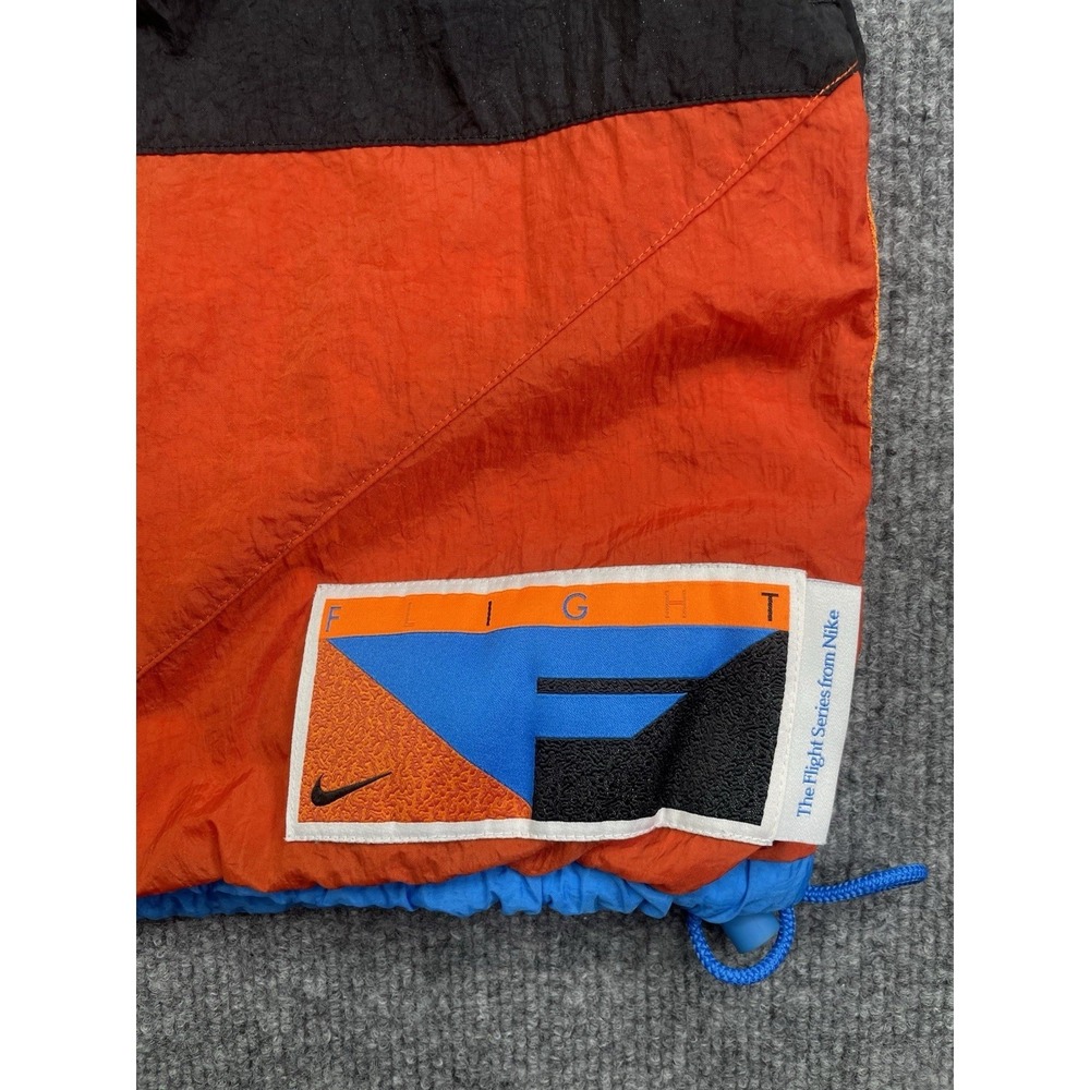 Vintage Nike Flight Jacket Men's L Orange  Multi Color Quarter Zip Basketball - Picture 6 of 10